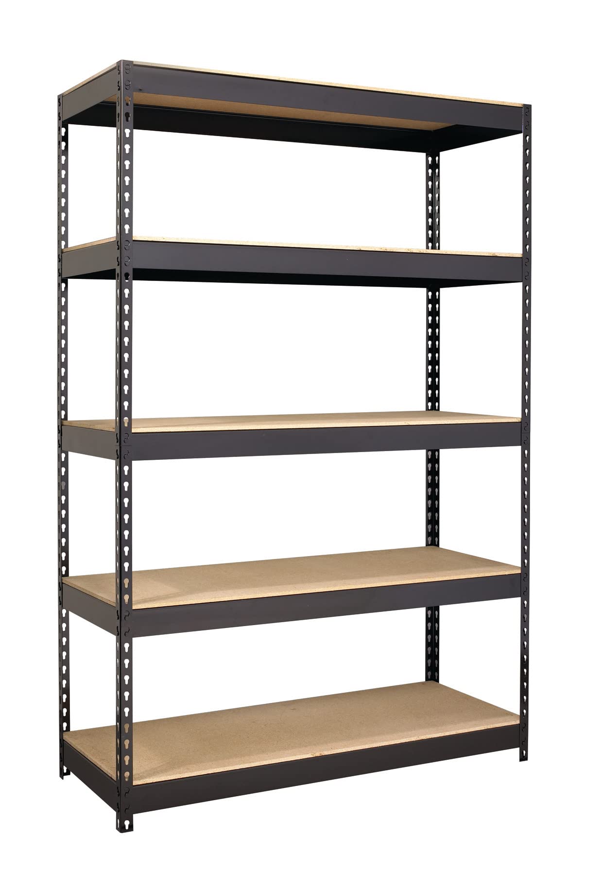Hirsh Industries 3800 Shelving Unit, 48 x 18 x 78 Inches, Black