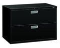HON Brigade 600 Series Lateral File, 2 Legal/Letter-Size File Drawers, Black, 42 X 18 X 28