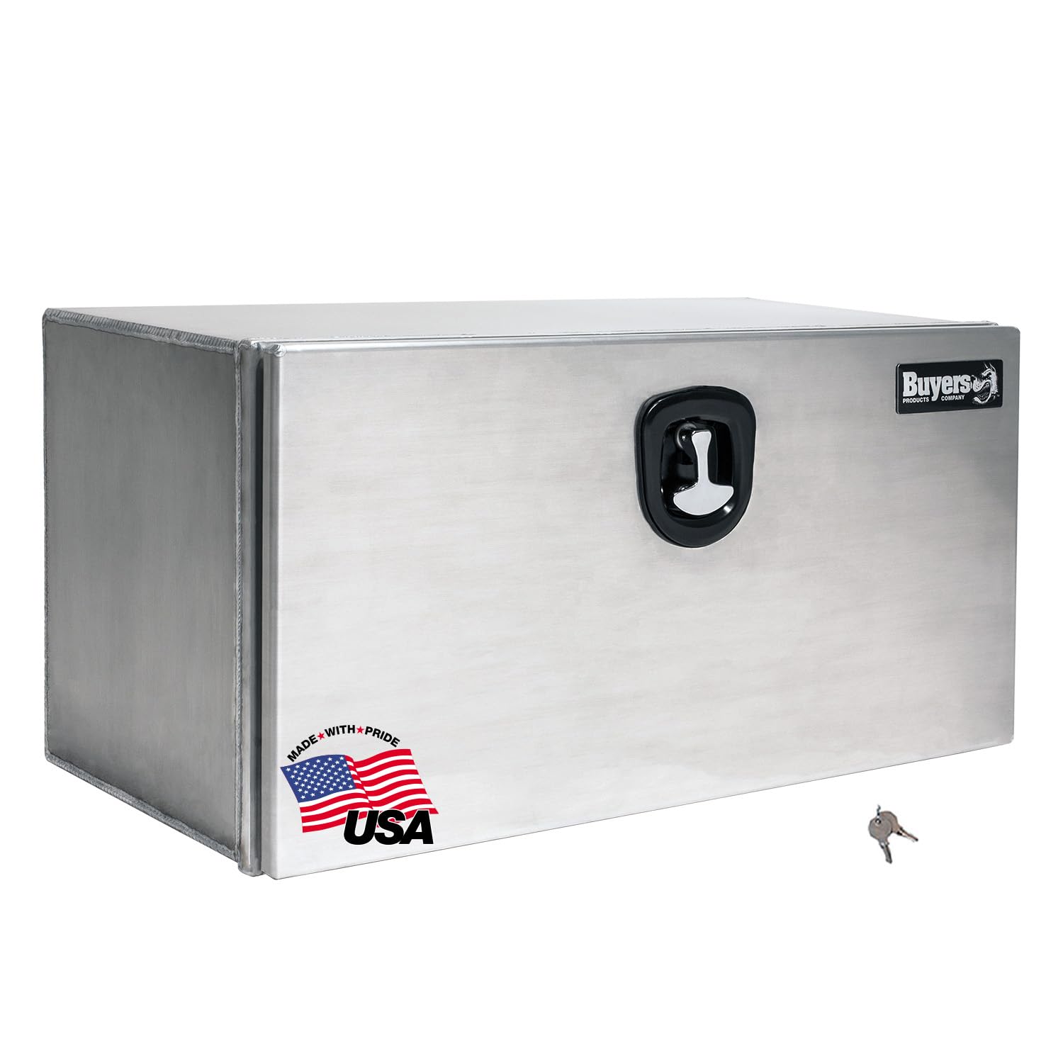 Buyers Products 1706410 Pro Series Underbody Truck Box With 3-Point Compression Latch, Smooth Silver Aluminum, Made in the USA, 