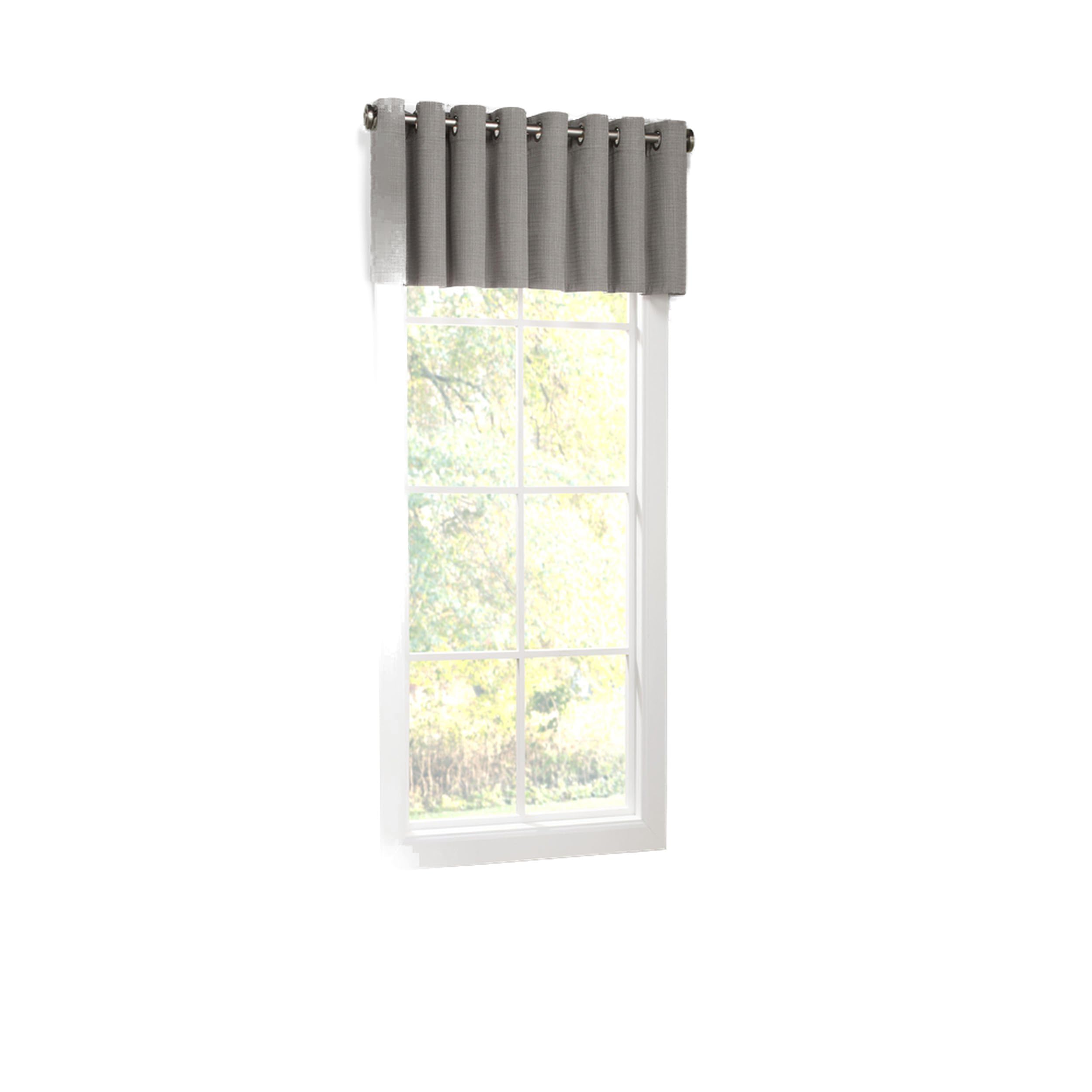 Eclipse Valances for Windows - Palisade 52 x 18 Short Curtain Valance Small Window Curtains Bathroom, Living Room and Kitchens, 