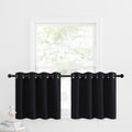 NICETOWN Small Tiers Kitchen Window Curtains 24 inches Length Sets - Blackout Home Decor Blackout Grommet Drape Basement Panels 