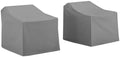 Crosley Furniture Patio Furniture Covers, Waterproof 2-Piece Outdoor Chair Cover Set for Backyard, Gray
