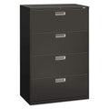 Hon Company HON HON684LS 600 Series Four-Drawer Lateral File, 36w x19-1/4d, Charcoal