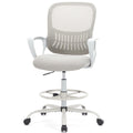 DUMOS Drafting Chair - Ergonomic Tall Office for Standing Desk, Counter with Height Adjustable and Comfortable Lumbar Support, F