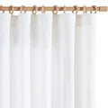 jinchan White Semi Sheer Curtains 96 Inch 2 Panel Light Filtering Linen Blend Drapes for Farmhouse/Coastal Style with Rod Pocket