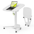 WALKINGDESK Foldable Pneumatic Height Adjustable Mobile Standing Desk with 90 Tiltable Tabletop, 27.2x18.9 Inch Portable Laptop 