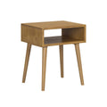 NTC Zoe Solid Wood Nightstand, Mid Century Modern Side Table Bedroom, Bedside Furniture, Night Stand, End Table, Easy Assembly -