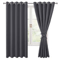 Hiasan Grommet Blackout Curtains for Bedroom, 60 x 72 Inches - Thermal Insulated & Light Blocking Window Drapes for Living Room/