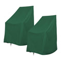 Shine Company Weatherproof Outdoor Rocking Chair Cover Set of 2, 100% Woven Polyester, Elastic Cord with Toggle, Hunter Green, 2