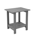 Melucivi Weather Resistant Outdoor Side Table, Double Small Adirondack Side Table for Adirondack Chair - Indoor Outdoor End Tabl