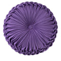 Baiyuruodie Round Velvet Pillow, Sofa Bed Bedroom Decorative Throw Pillow (38cm, Dark Purple)