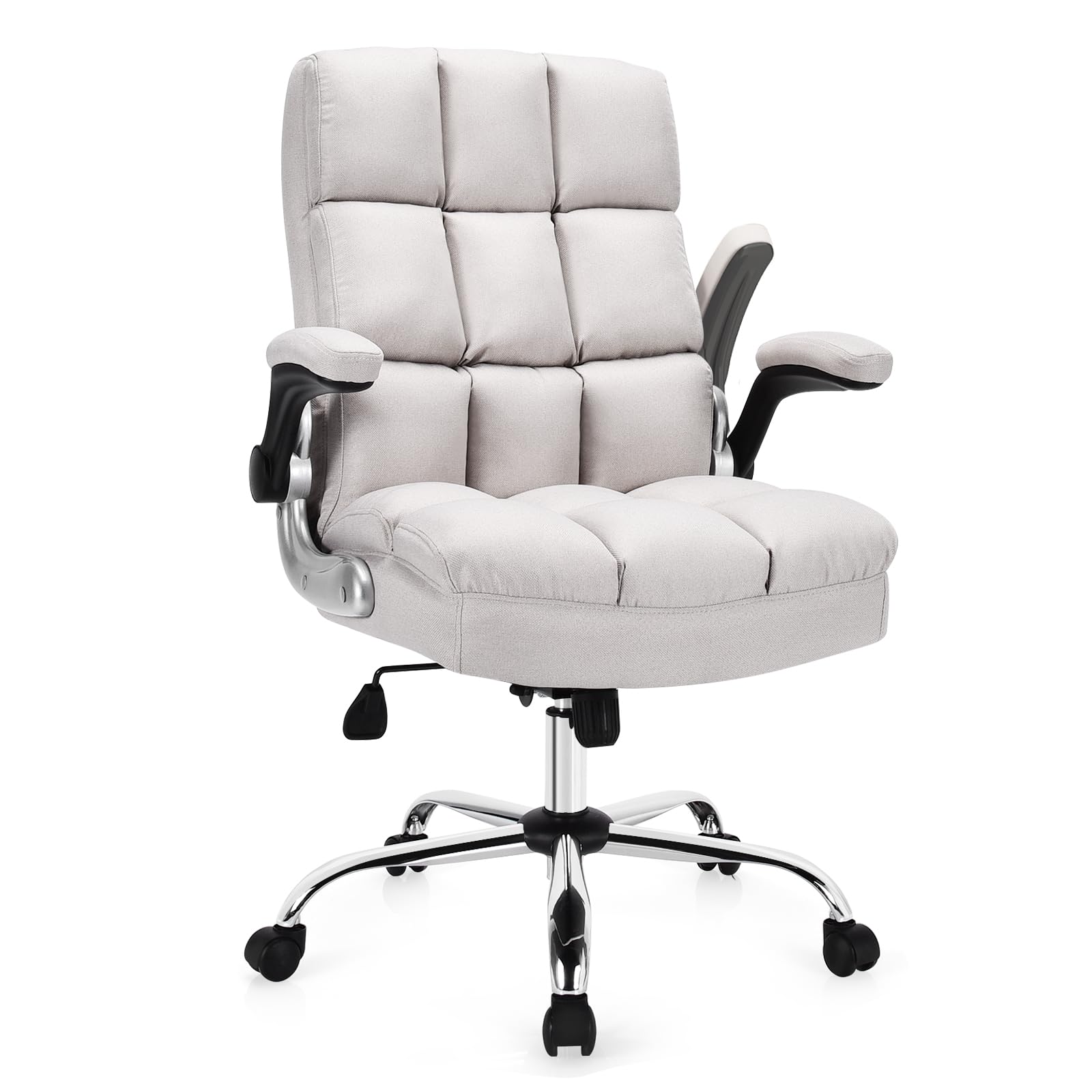 POWERSTONE Ergonomic Office Chair Big and Tall High-Back Executive Computer Desk Chair Upholstered Comfortable Home Office Chair