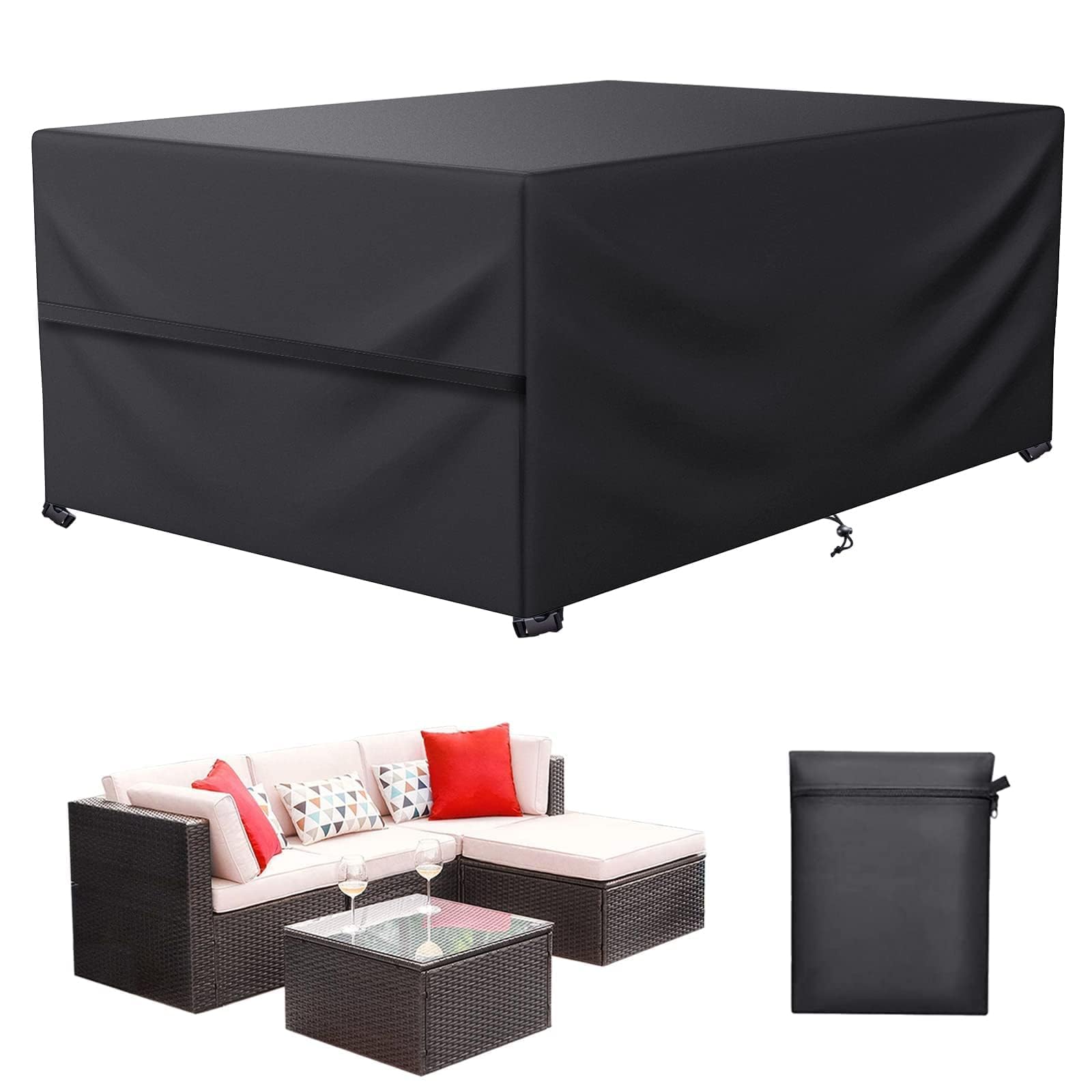 LCOGD Patio Furniture Cover,Outdoor Furniture Covers Waterproof General Purpose, Outdoor Sofa Sets Covers Heavy Duty Windproof A