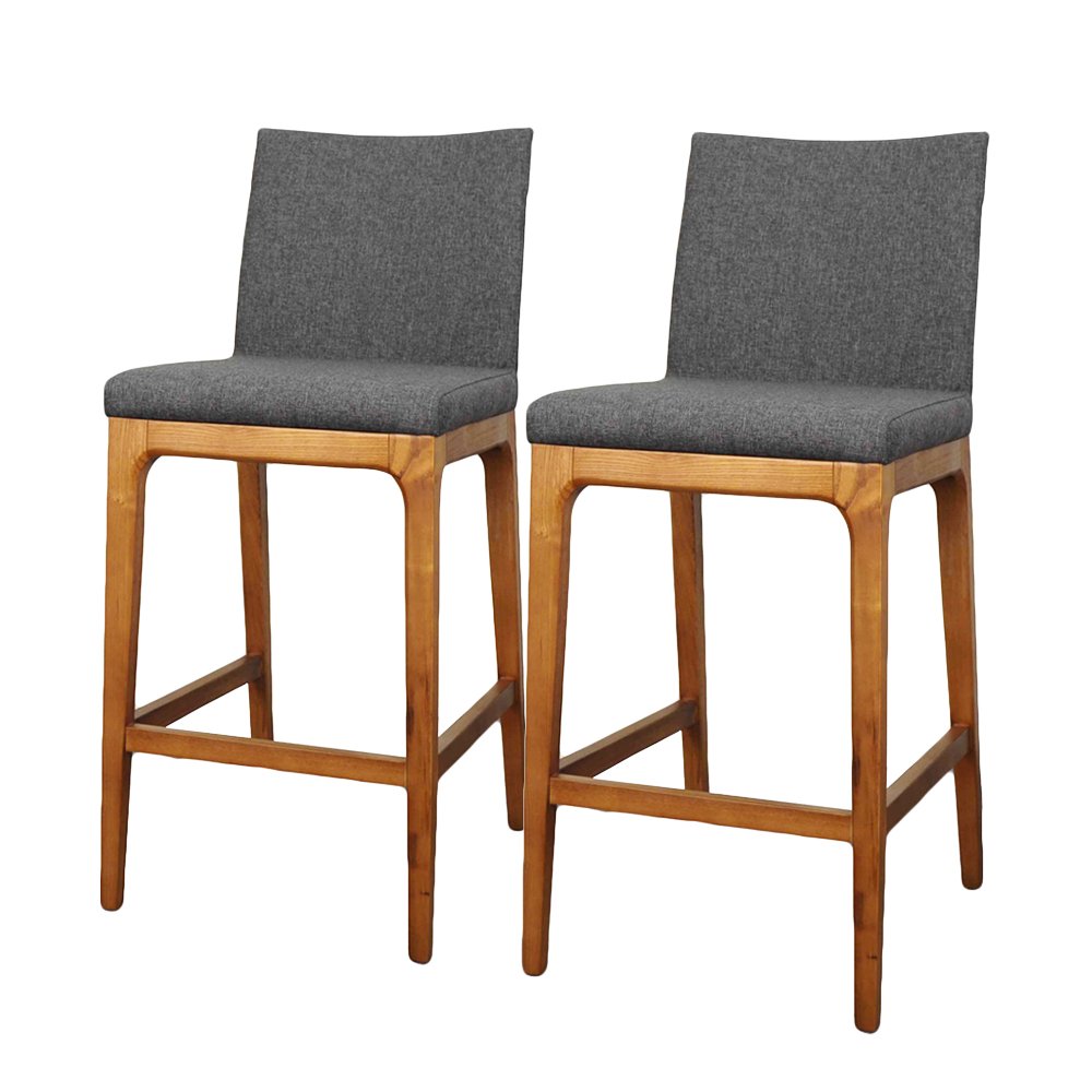 New Pacific Direct Devon Fabric Counter, Set of 2 Bar & Counter Stools, Night Shade