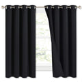 NICETOWN Complete 100% Blackout Curtains, Thermal Insulated Energy Efficiency Window Draperies with Black Liner, Noise Reducing 