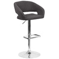 Flash Furniture Erik Comfortable & Stylish Contemporary Barstool with Rounded Mid-Back and Foot Rest, Adjustable Height - Charco