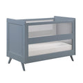 BreathableBaby Breathable Mesh 3-in-1 Convertible Crib (Toddler Bed Kit Sold Separately) - Steel Gray - Two Adjustable Mattress 