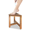 ENKEZI Shower Foot Rest 12 in - Shower Stool for Shaving Legs, Small Corner Bathroom Bench Suitable for Small Shower Spaces - Ba