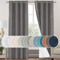 PrinceDeco 100% Blackout Linen Curtains 84 inch Long Thermal Insulated Curtains for Winter Grommet Noise Reducing Window Treatme