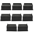 MYMULIKE Bed Risers 4 inch Rectangular Oversized Heavy Duty Up to 6000lbs Furniture Risers 8 Pack Couch Risers,Chair Elevators 4