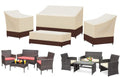 SIRUITON Patio Furniture Covers 4 Piece Set, Waterproof Outdoor Patio Furniture Set Covers, 420D Heavy Duty Durable and Water Re