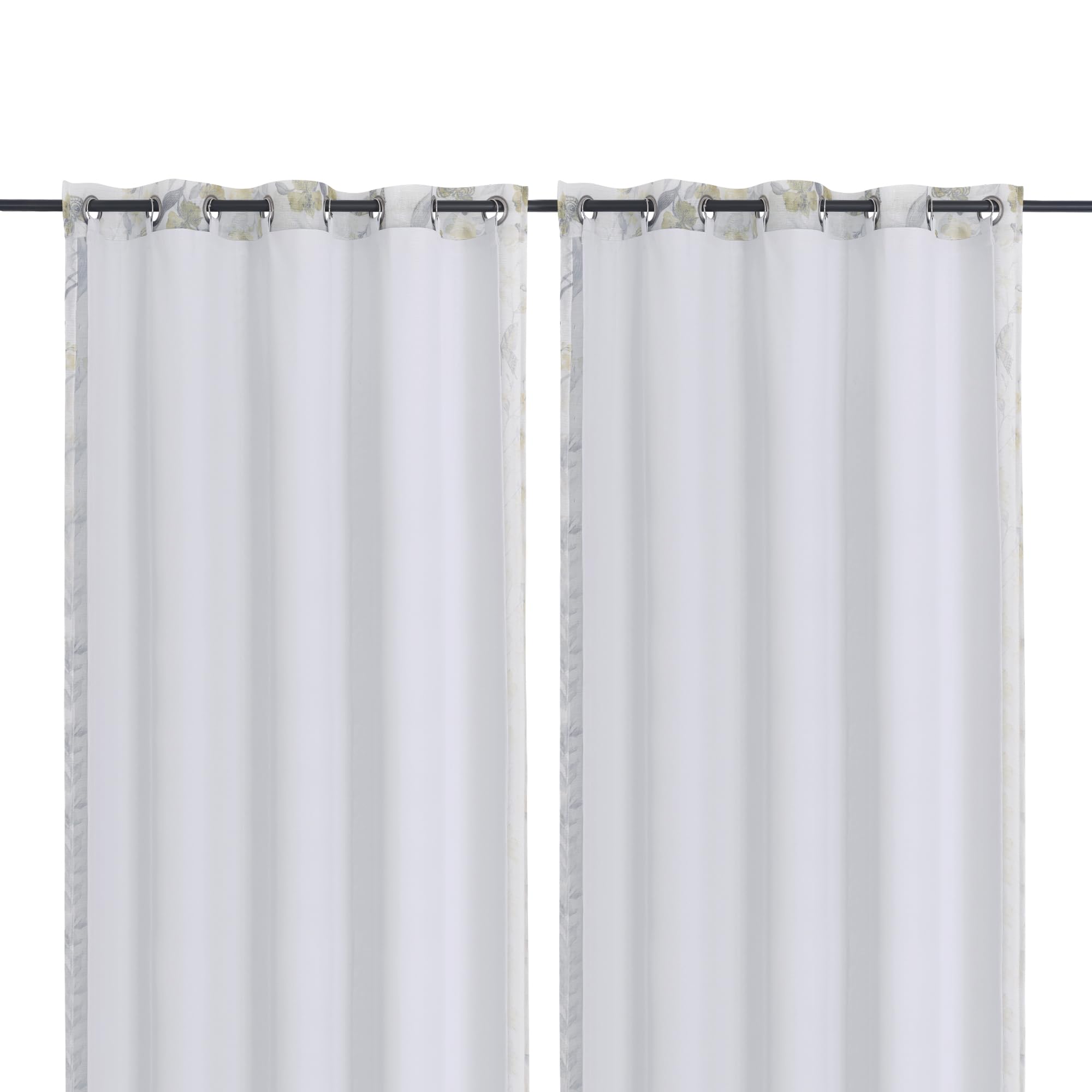 Chyhomenyc Window Blackout Curtain Liners with 18 Rings, Thermal Insulated 100% Blackout Liner for 84 Inch Curtains, Each 50Wx80