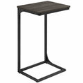 VASAGLE C-Shaped End Table, Side Table for Sofa, Couch Table with Metal Frame, Small TV Tray Table for Living Room, Bedroom, Ebo