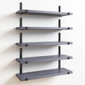 Fixwal Floating Shelves Set of 5, Width 4.7 Inches Wall Shelves, Rustic Wood Wall Storage Shelves for Bedroom, Living Room, Kitc