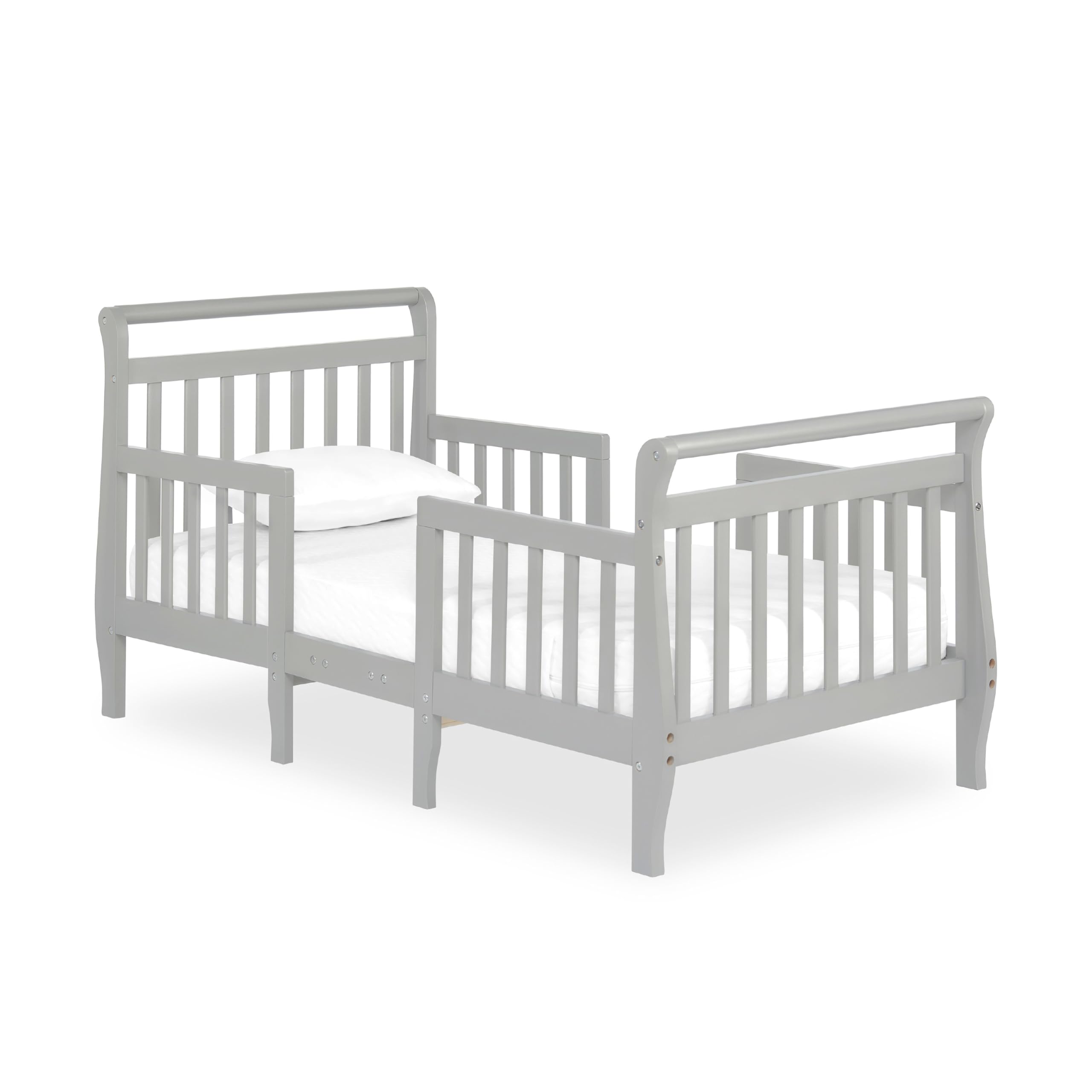 Dream On Me Emma 3-In-1 Convertible Toddler Bed In Steel Grey, Converts To Two Chairs And-Table, Low To Floor Design, JPMA Certi