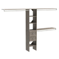 ClosetMaid SuiteSymphony Wood Closet Organizer Kit with Tower 3 Hang Rods, Top Shelves, 2 Drawers, Adjustable, Fits Spaces 5-9 f