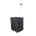 dbest products Bigger Smart Cart, Black Collapsible Rolling Utility Cart Basket Grocery Shopping Teacher Hobby Craft Art