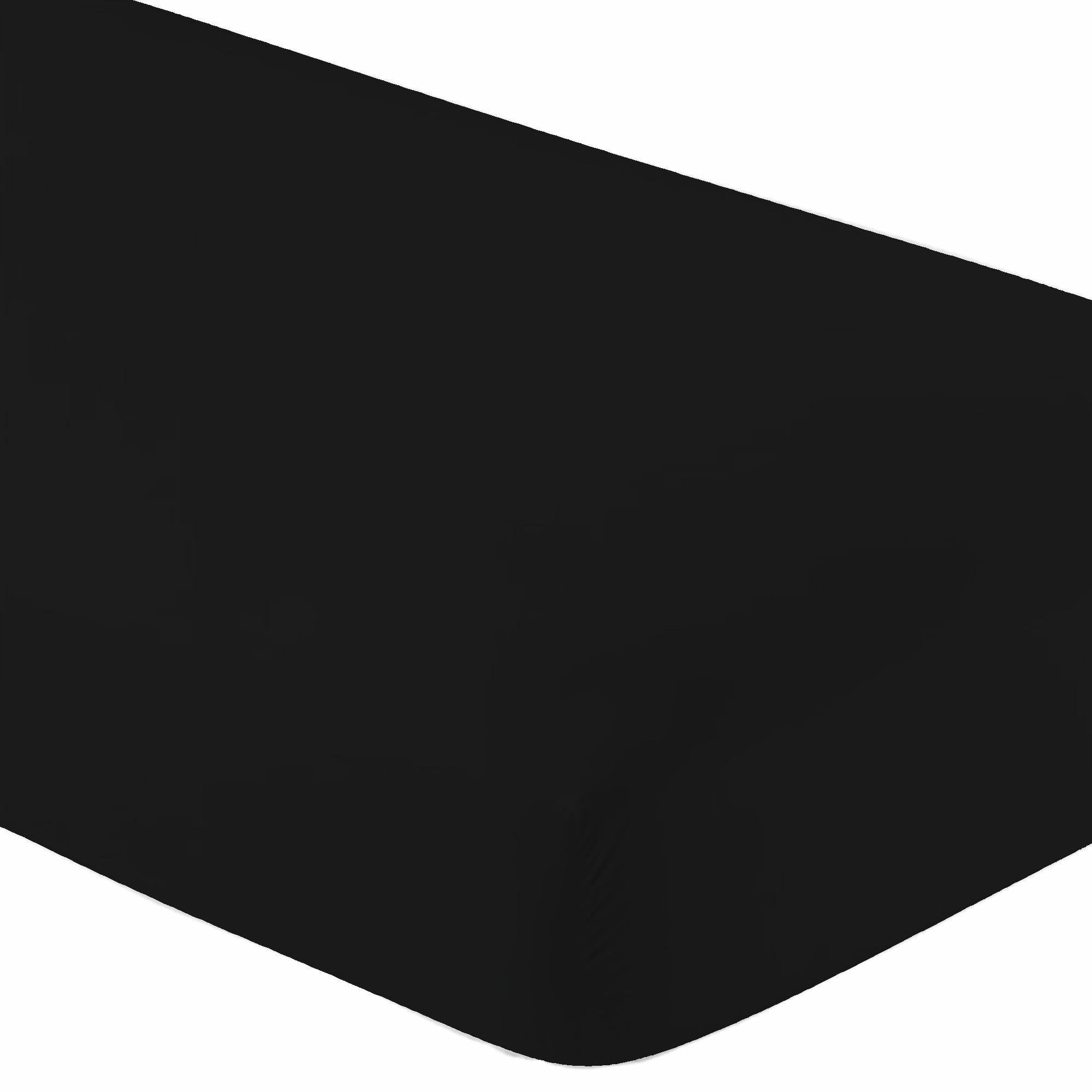 Fitted Hospital Bed Sheet, Twin Extra-Long 36X80X10 Soft and Comfy 100% Cotton Twin XL by Crescent Bedding (Twin XL, Black)