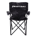 VICTORYSTORE Outdoor Camping Chair - I Love Softball Camping Chair with Carry Bag