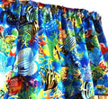HandMade in USA Blue Turquoise Sea Valance Topper Aquarium Fish Tropical Ocean Fabric