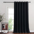 NICETOWN Black Out Sliding Door Curtain 102 inches Long, Grommet Thermal Insulated Patio Door Curtains Room Divider Drape Window