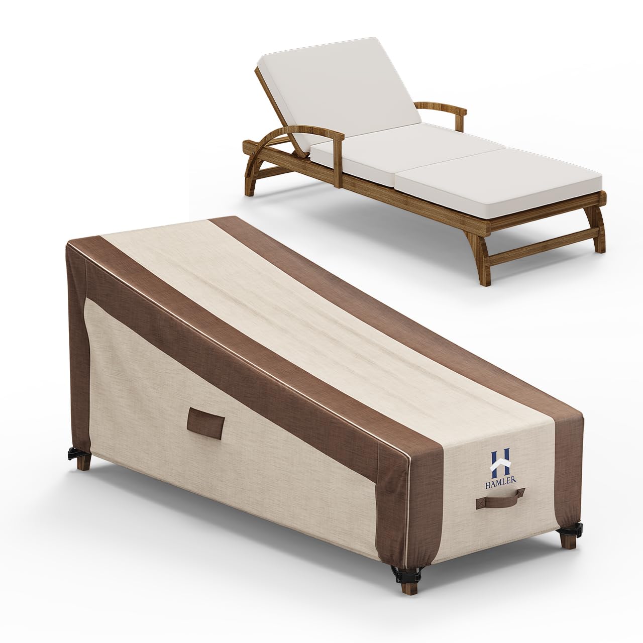 HAMLER Lounge Chair Cover, Heavy Duty Chaise Lounge Covers Outdoor Waterproof, Outdoor Furniture Covers for Patio Furniture Fits