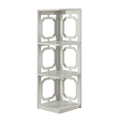 3-Tier Corner Bookcase in White Finish