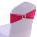 iEventStar Chair Sashes Chair Bow Chair Decoration Spandex Stretch Band with Buckle Slider for Wedding Party Events10PCS (Fuchsi