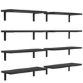 DOLLFIO Floating Shelves, 8 Sets Wall Shelves, Wooden Floating Shelves for Bedroom Wall D  cor, Wall Mounted Floating Bathroom S