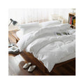 F.Y.Dreams 100% Washed Cotton Duvet Cover for Weighted Blanket 48x72 inches with 8 Ties, Zipper on Long Side/White/Just Duvet Co