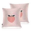 Swono Peach Throws Pillows Covers for Couch, Keep It Peachy Decorative Pillow Cases for Men Women, Peach Pink Comfortable Pillow