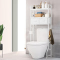 ETELI 3-Tier Over The Toilet Storage Cabinet with Fabric Drawers Toilet Shelf Organizer with 4 Hooks Freestanding Bathroom Space