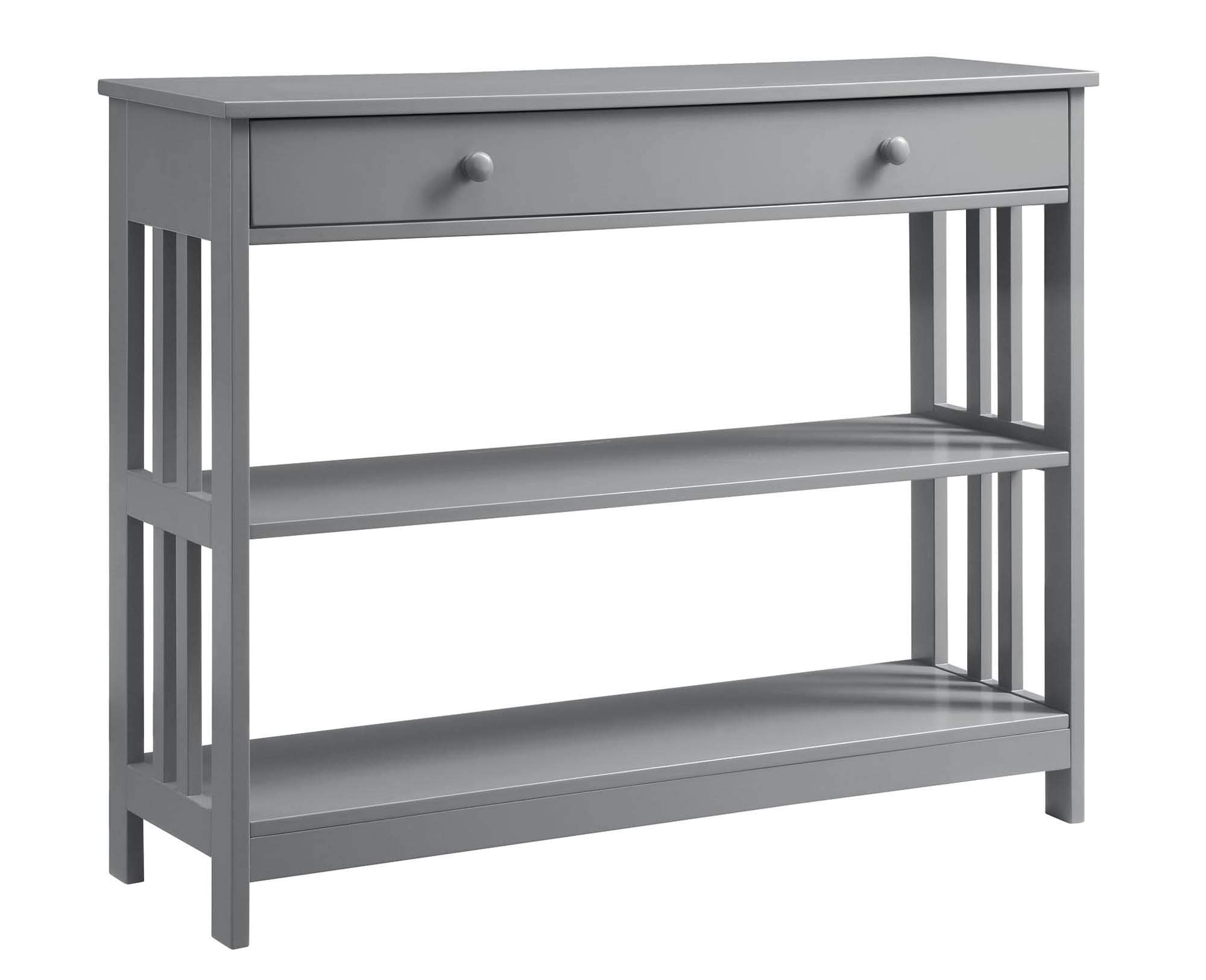 Convenience Concepts Mission 1 Drawer Console Table, Gray