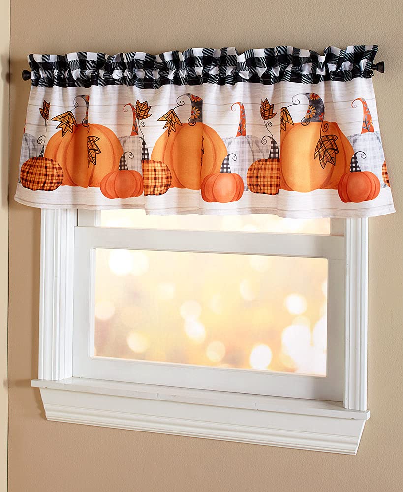 Plaid Pumpkin Bathroom Collection - Valance
