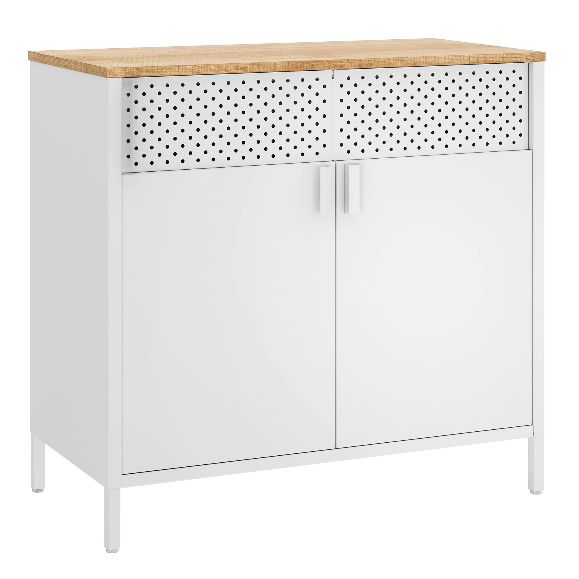 SONGMICS Storage Cabinet, Floor Standing Cabinet with Door, 15.7 x 31.5 x 29.9 Inches, Adjustable Shelf, Space-Saving Sideboard,
