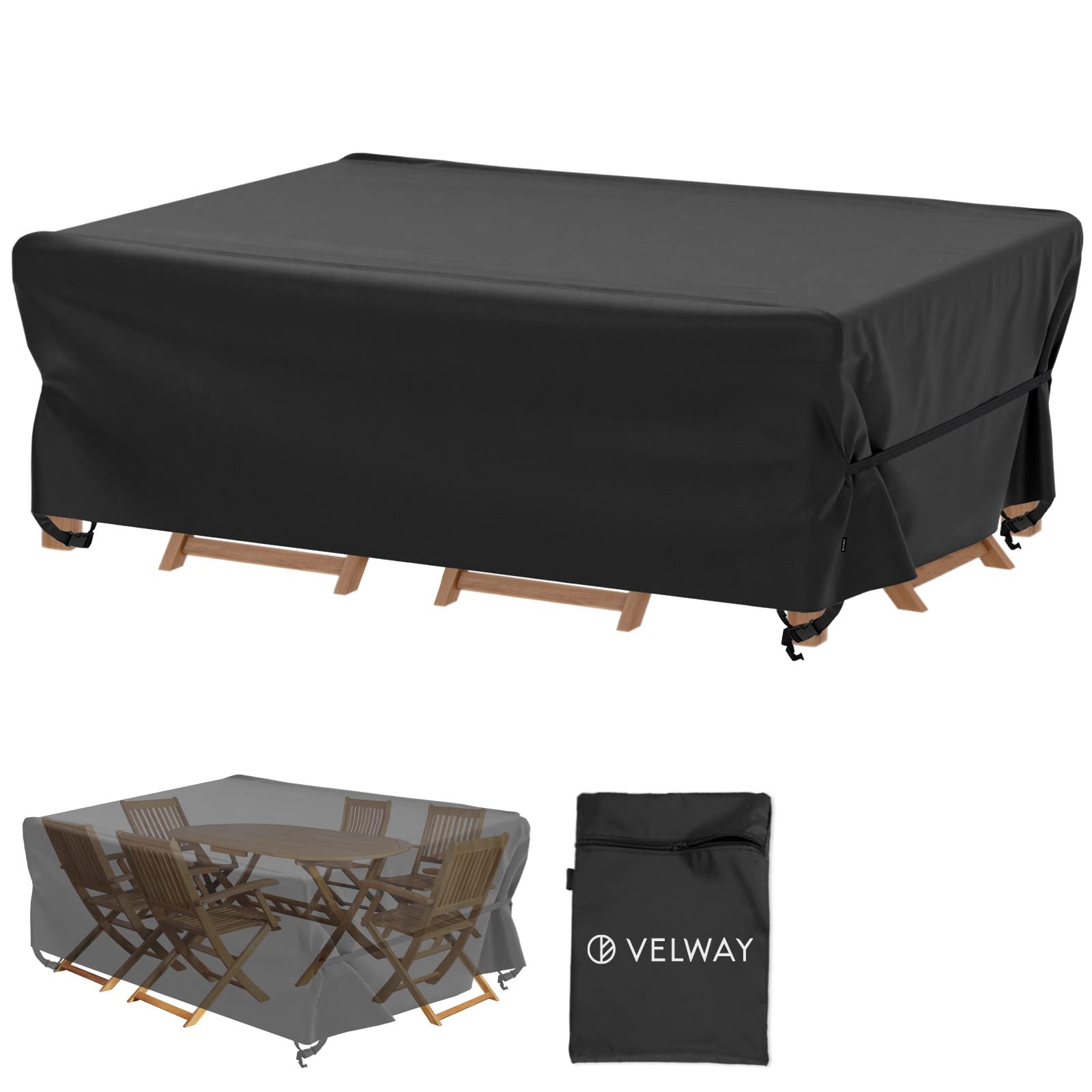 Velway Patio Furniture Cover Outdoor, Waterproof Rectangular Patio Table Chair Sofa Set Cover, 78   Lx63   Wx27   H, All Weather