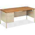 HON The Company Metro Classic Pedestal Desk, 66 W x 30 D x 29 1/2 H, Harvest,Putty