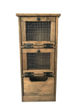 Dicks Wood Creations Flat Top Veggie Bin (Rustic Walnut Stained)