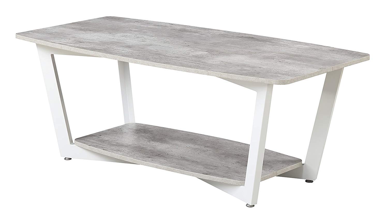Convenience Concepts Graystone Coffee Table, Gray / White Frame