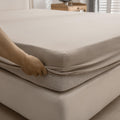 PURE ERA Jersey Knit Cotton Fitted Bottom Sheet ONLY (No Flat Sheet or Shams) - Deep Pocket Up to 15 to 20, Ultra Soft Comfy Bre